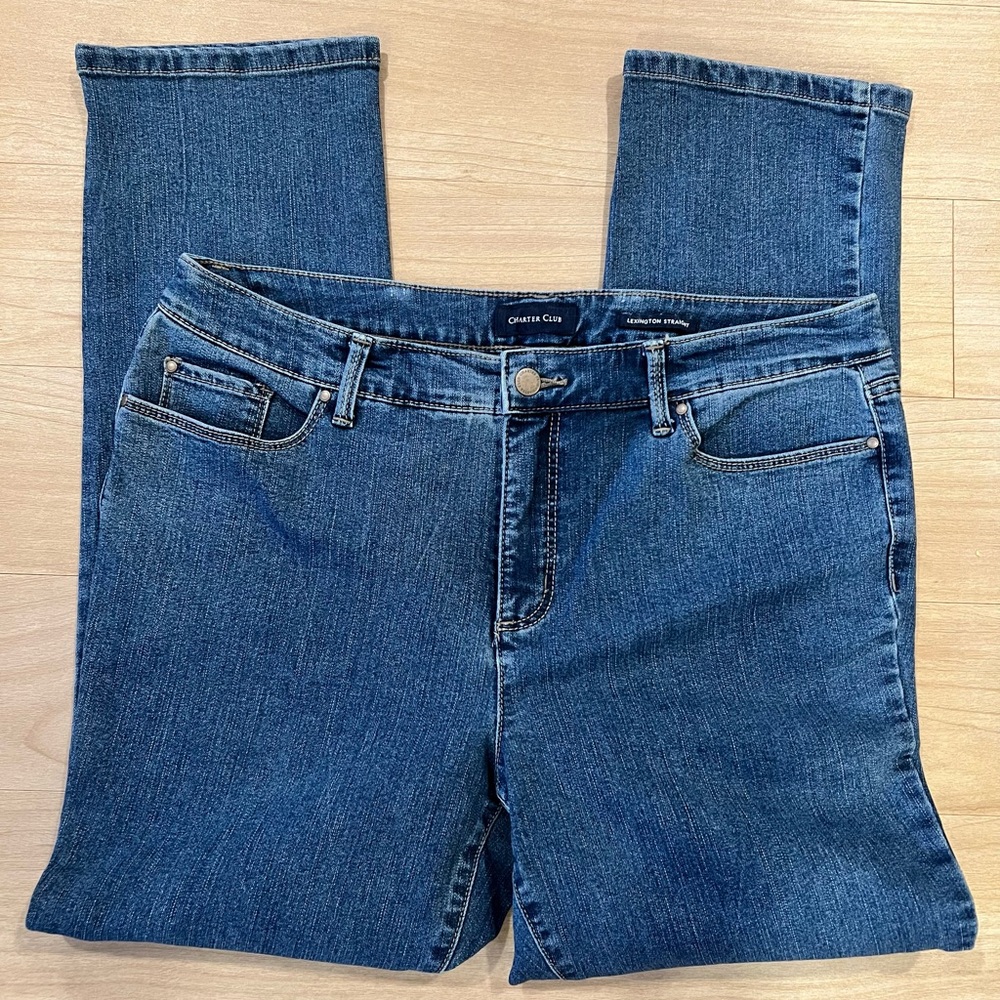 Charter Club Women's Classic Denim Straight Leg Jeans